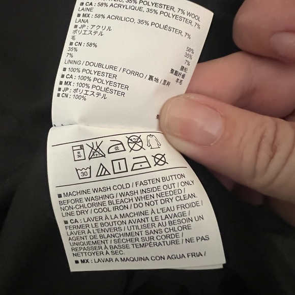 Old Navy - b&w woven fabric wool blend coat - Picture 11 of 13